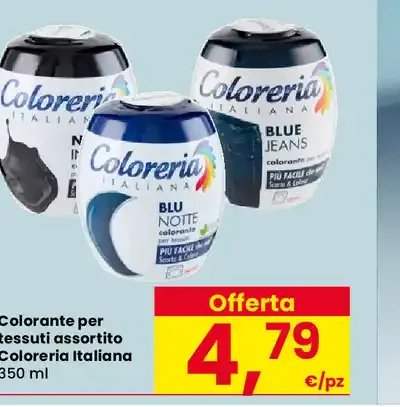 Colorante per tessuti assortito Coloreria Italiana