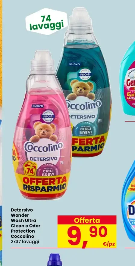Detersivo Wonder Wash Ultra Clean o Odor Protection Coccolino