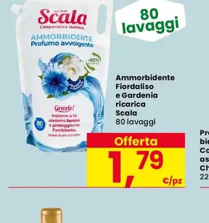 Ammorbidente Fiordaliso e Gardenia ricarica Scala