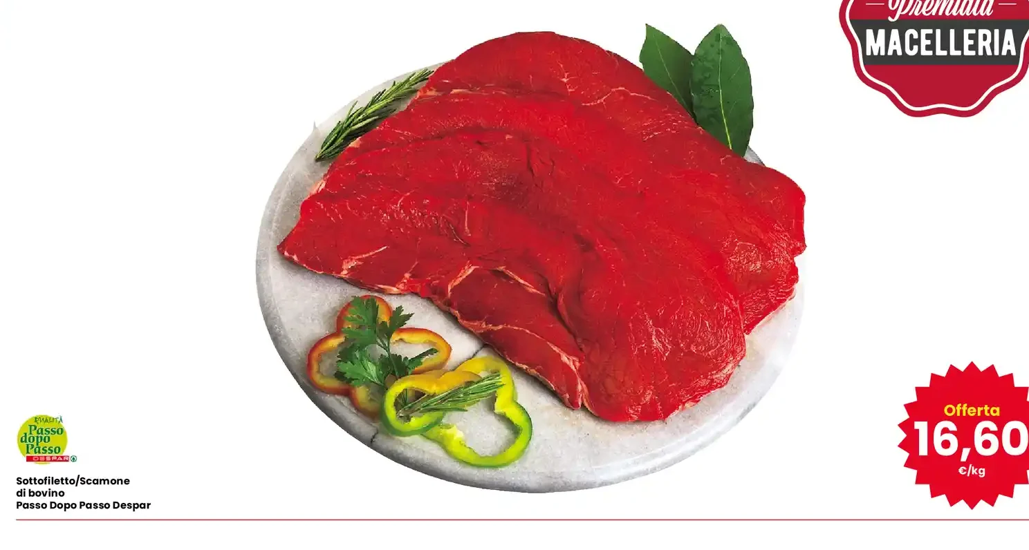 Sottofiletto/Scamone di bovino Passo Dopo Passo Despar