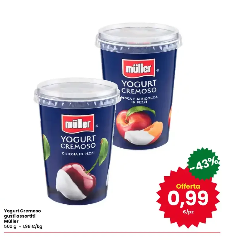 Yogurt Cremoso gusti assortiti Müller
