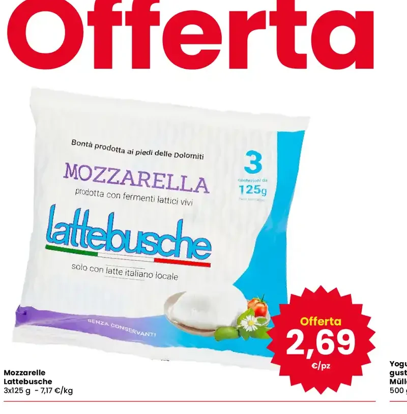 Mozzarella Lattebusche