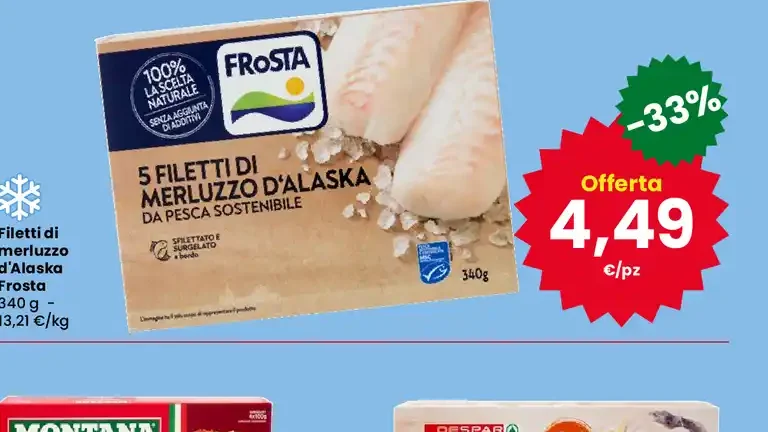 Filetti di merluzzo d'Alaska Frosta