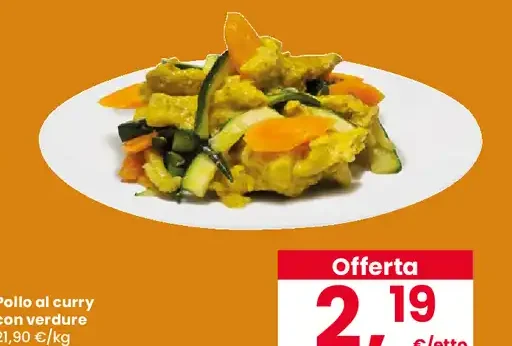 Pollo al curry con verdure