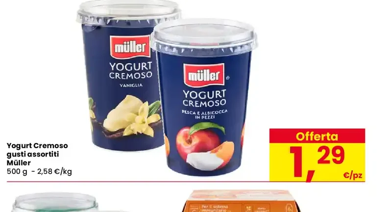 Yogurt Cremoso gusti assortiti Müller