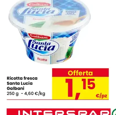 Ricotta fresca Santa Lucia Galbani