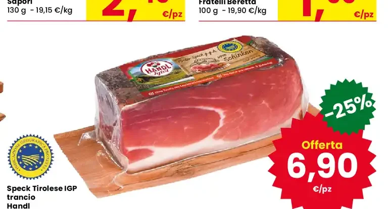 Speck Tirolese IGP trancio Handl