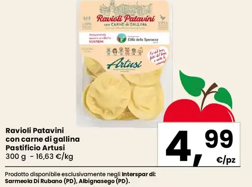 Ravioli Patavini con carne di gallina Pastificio Artusi