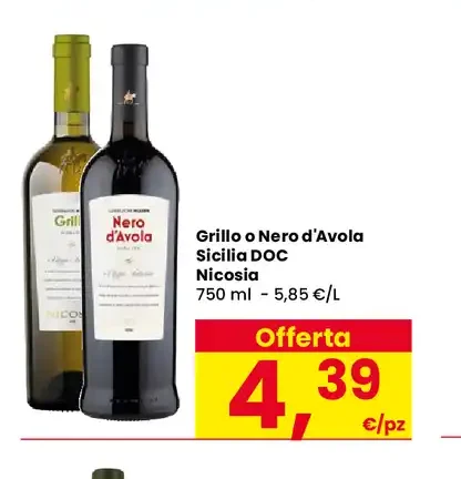 Grillo o Nero d'Avola Sicilia DOC Nicosia
