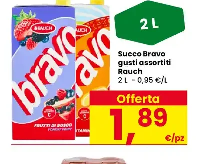 Succo Bravo gusti assortiti Rauch