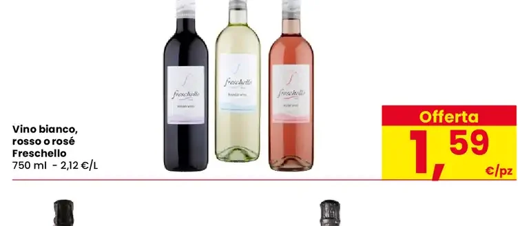 Vino bianco, rosso o rosé Freschello