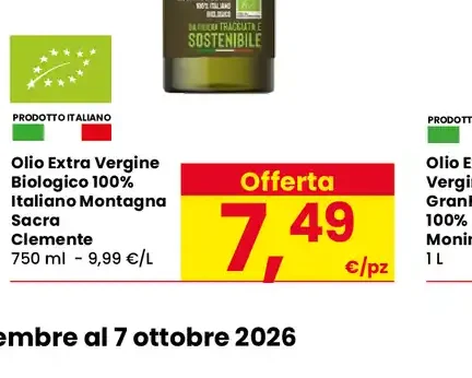 Olio extra vergine biologico
