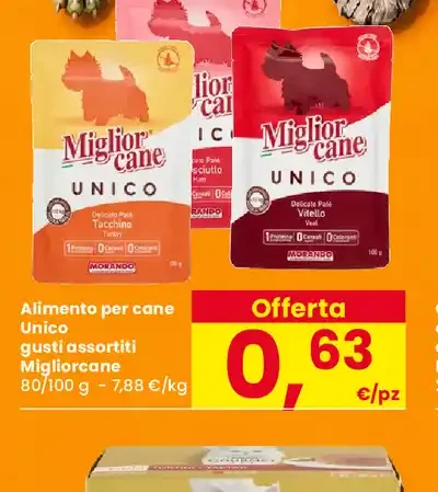 Alimento per cane Unico gusti assortiti Migliorcane