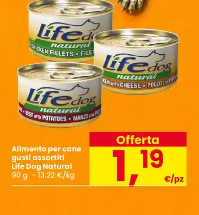 Alimento per cane gusti assortiti Life Dog Natural