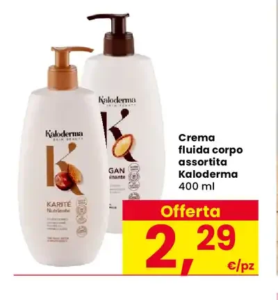 Crema fluida corpo assortita Kaloderma