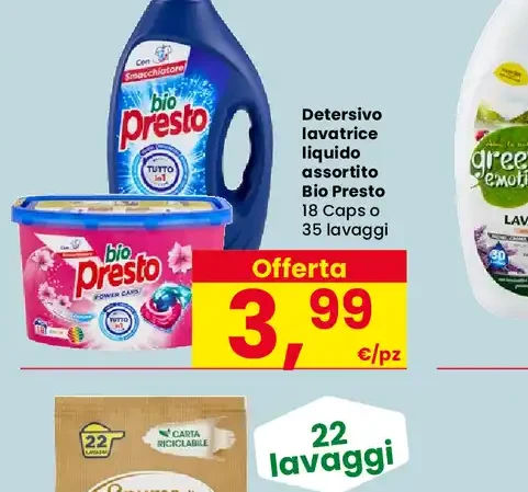 Detersivo lavatrice liquido Bio Presto