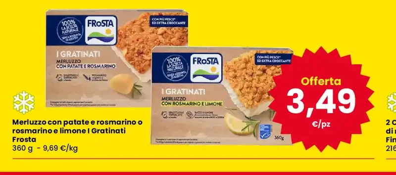 Merluzzo gratinato Frosta