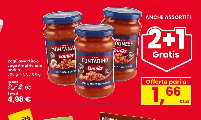 Ragù assortito o Sugo Amatriciana Barilla
