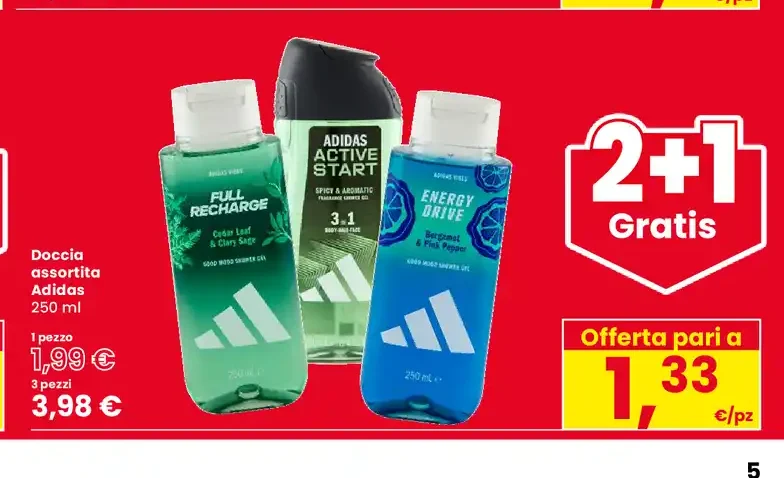 Doccia assortita Adidas