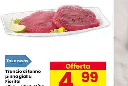 Trancio di tonno pinna gialla Fiorital