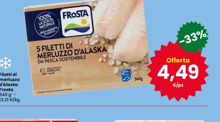 Filetti di merluzzo d'Alaska Frosta