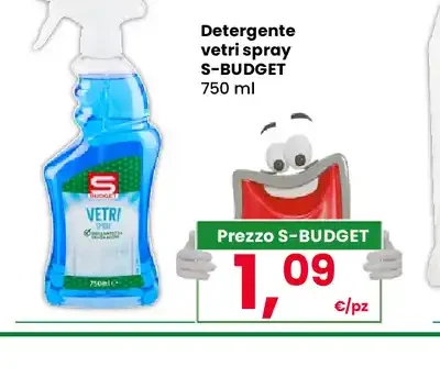 Detergente vetri spray S-Budget