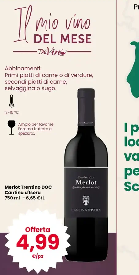 Merlot Trentino DOC Cantina d'Isera