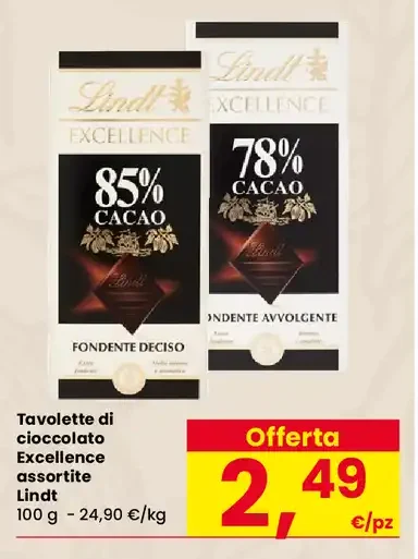 Tavolette di cioccolato Excellence Lindt