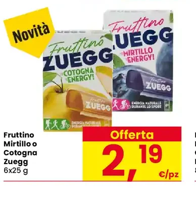 Fruttino Mirtillo o Cotogna Zuegg