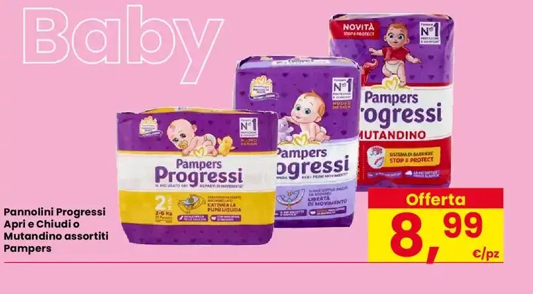 Pannolini Progressi Pampers