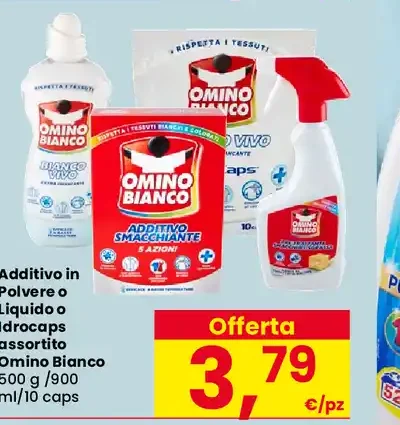 Additivo in polvere o liquido o drops assortito Omino Bianco
