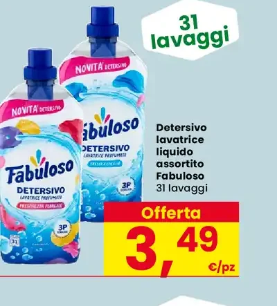Detersivo lavatrice liquido assortito Fabuloso