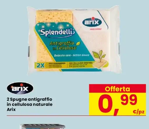 2 spugne antigraffio in cellulosa naturale