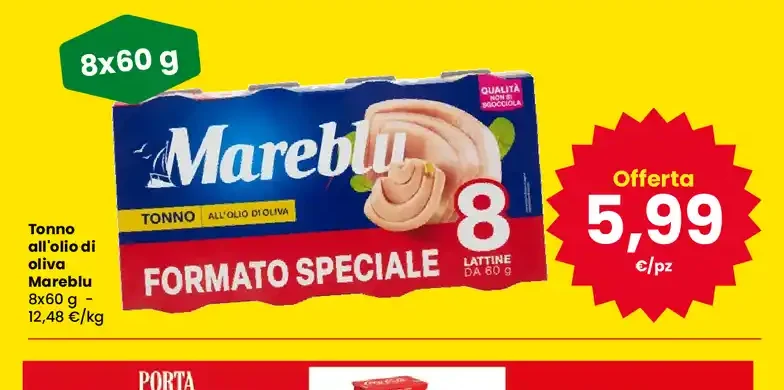 Tonno all'olio di oliva Mareblu