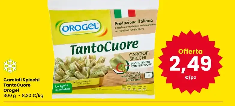 Carciofi spicchi TantoCuore Orogel