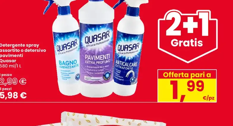 Detergente spray assortito Quasar