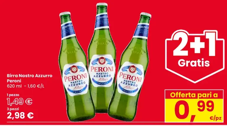 Birra Nastro Azzurro Peroni 620 ml