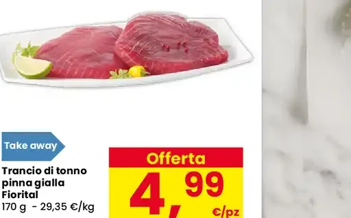 Trancio di tonno pinna gialla Fiorital