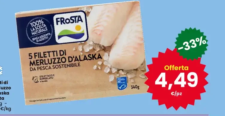 Filetti di merluzzo d'Alaska Frosta