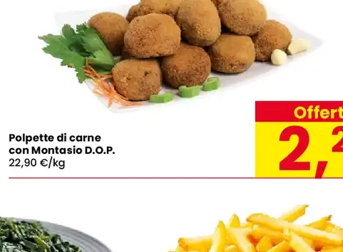 Polpette di carne con Montasio D.O.P.