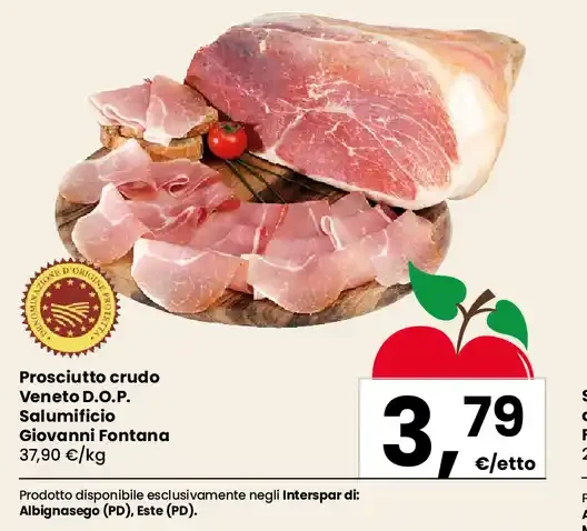 Prosciutto crudo Veneto D.O.P. Salumificio Giovanni Fontana