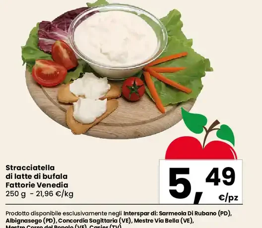 Stracciatella di latte di bufala Fattorie Venedia