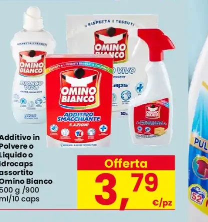 Additivo in polvere o liquido o drops assortito Omino Bianco