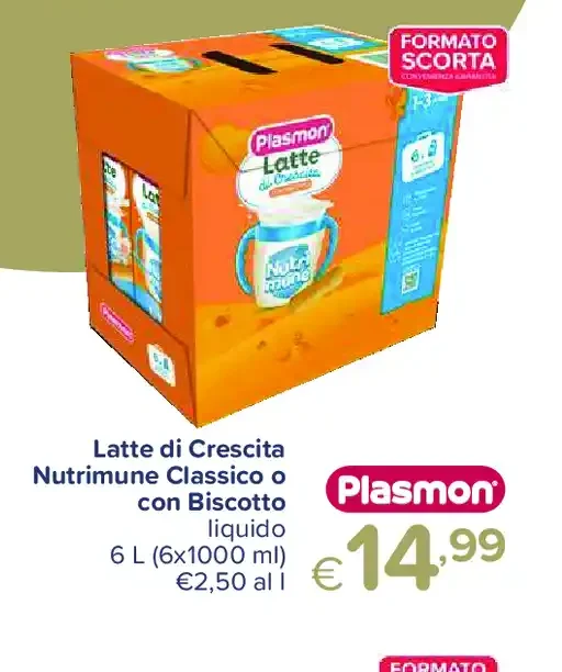 Latte di crescita Plasmon