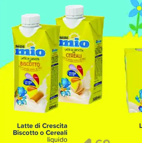 Latte di crescita biscotto o cereali Mio