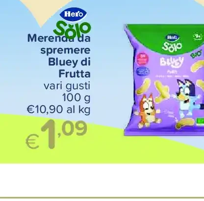 Merenda da spremere Bluey di frutta