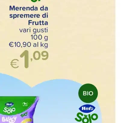 Merenda da spremere di frutta