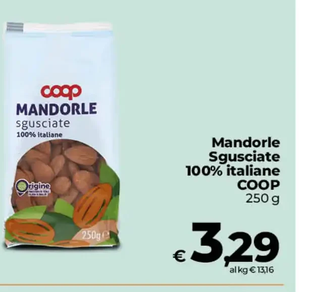 Mandorle sgusciate 100% italiane Coop
