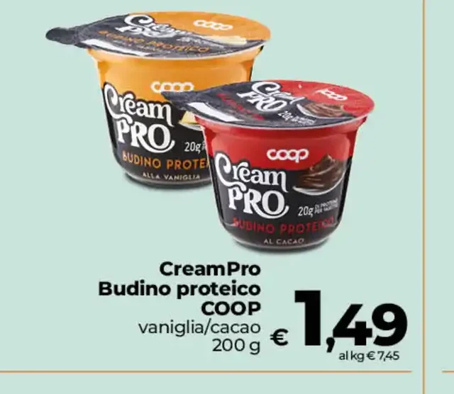 CreamPro budino proteico Coop