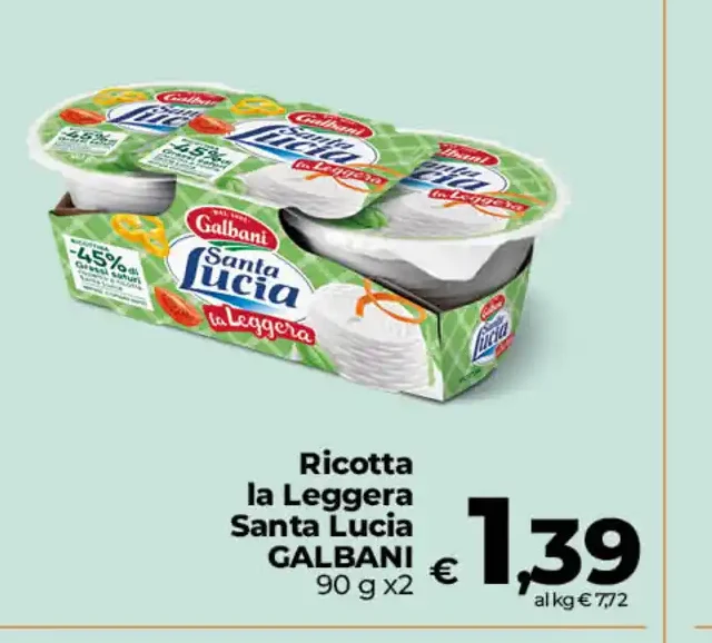 Ricotta la Leggera Santa Lucia Galbani